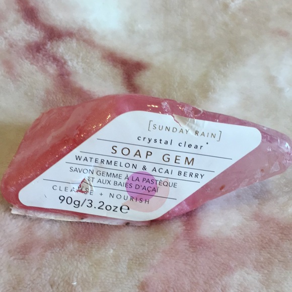 Scented Soap Gem by Sunday Rain Watermellon Acai Berry NWT 3.2 oz - Picture 12 of 12
